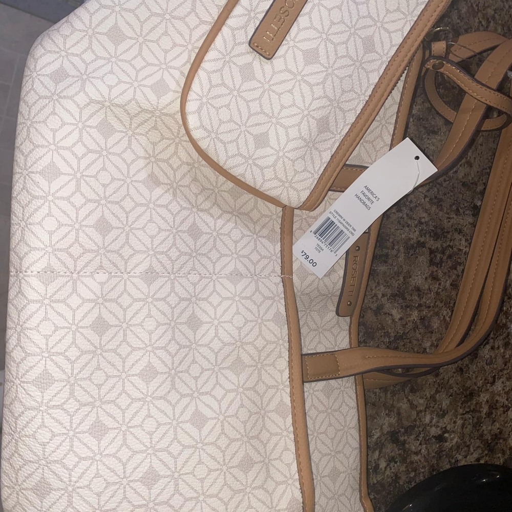 White and Tan Women's Bag